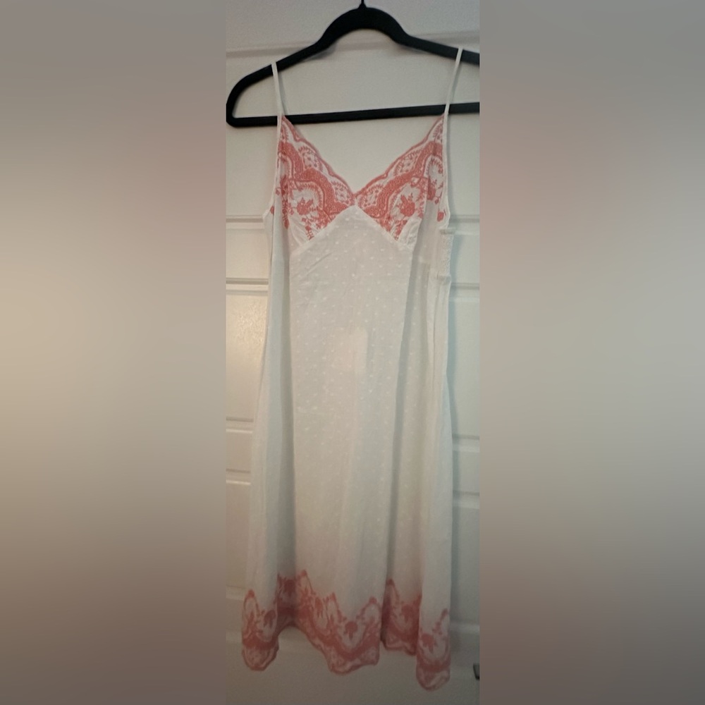 Shabby Chic Embriodered Eyelet Slip Dress